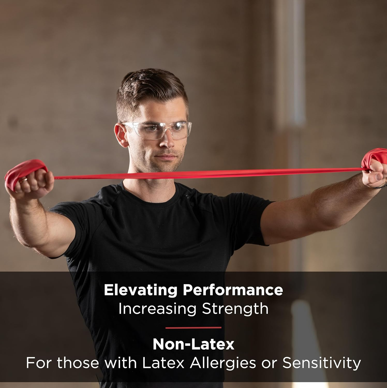 Theraband Professional Non-Latex Resistance Bands for Upper and Lower Body Exercise, Strength Training without Weights, Physical Therapy, Lower Pilates, and Rehab, Yellow & Red & Green, Beginner Set image number 1