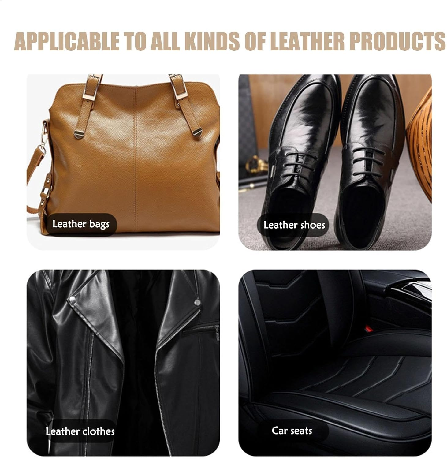 Automotive Cleaner Scrubber | Car Leather Seats Cleaning,Leather Cleaning Dusters for Leather Shoes, Boots, Wallet, Belt, Jacket