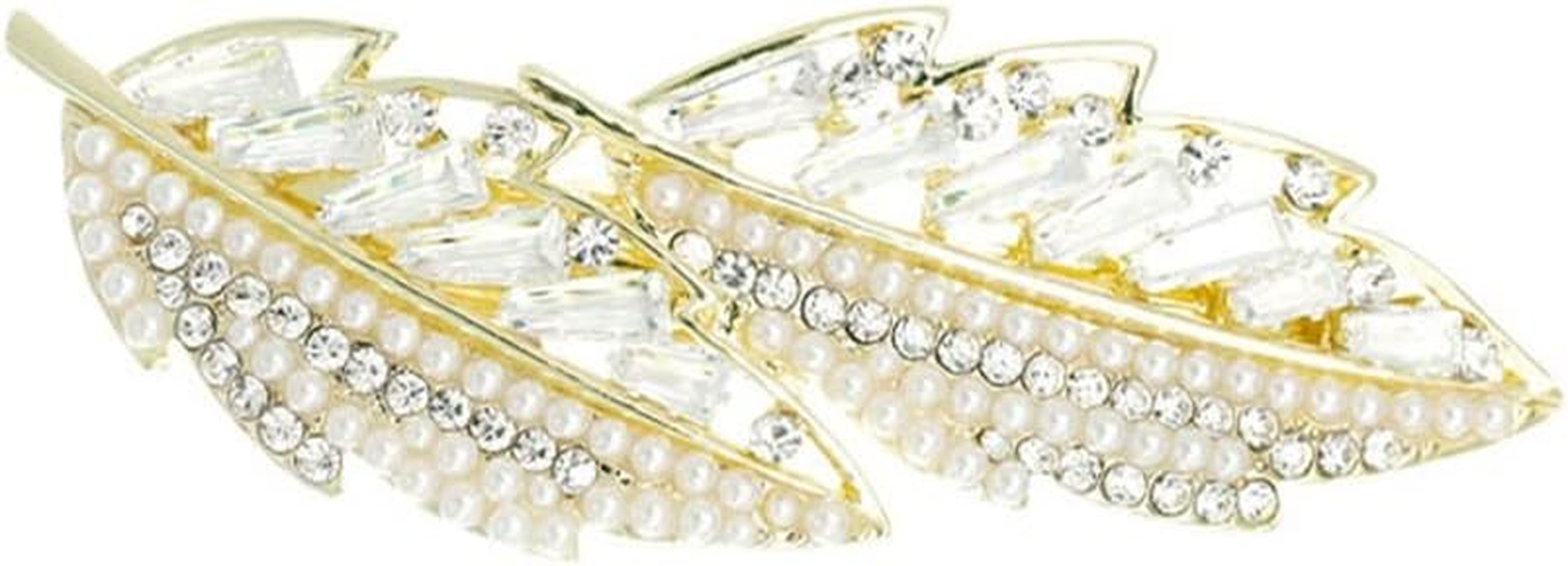 Alligator Clip,Headdress,Hair Clamp,Hairpins,Leaf Hairpin Female Spring Back Head Hair Accessories Spring Clip Headdress Fall into the Heart Hair Accessories (Color : A, Size : 7.3 * 2.5Cm) image number 4
