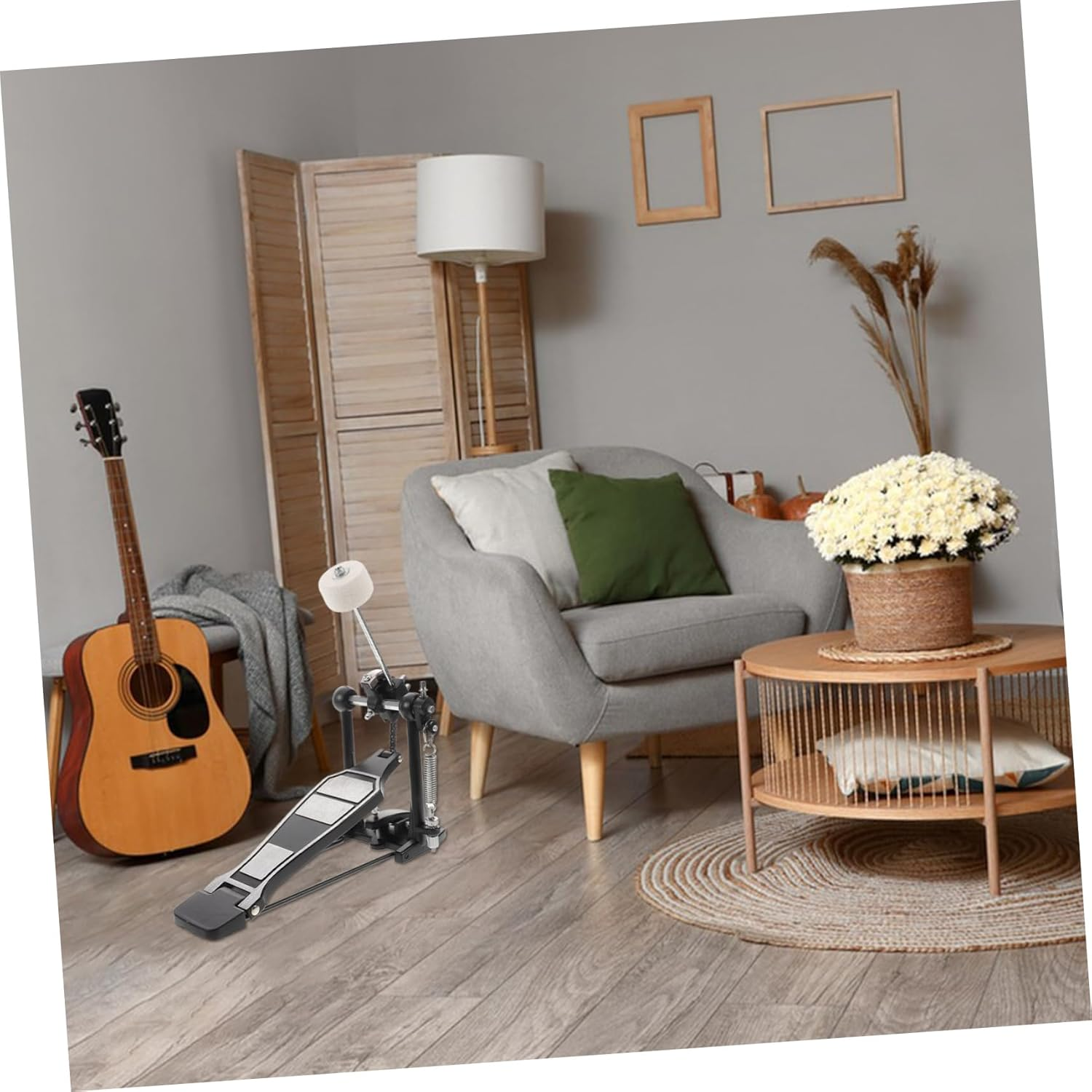 Vaguelly Aluminum Alloy Bass Drum Kick Pedal with Dense Felt Construction Compact Design for Efficient Performance for Jazz and Acoustic Drumming image number 4