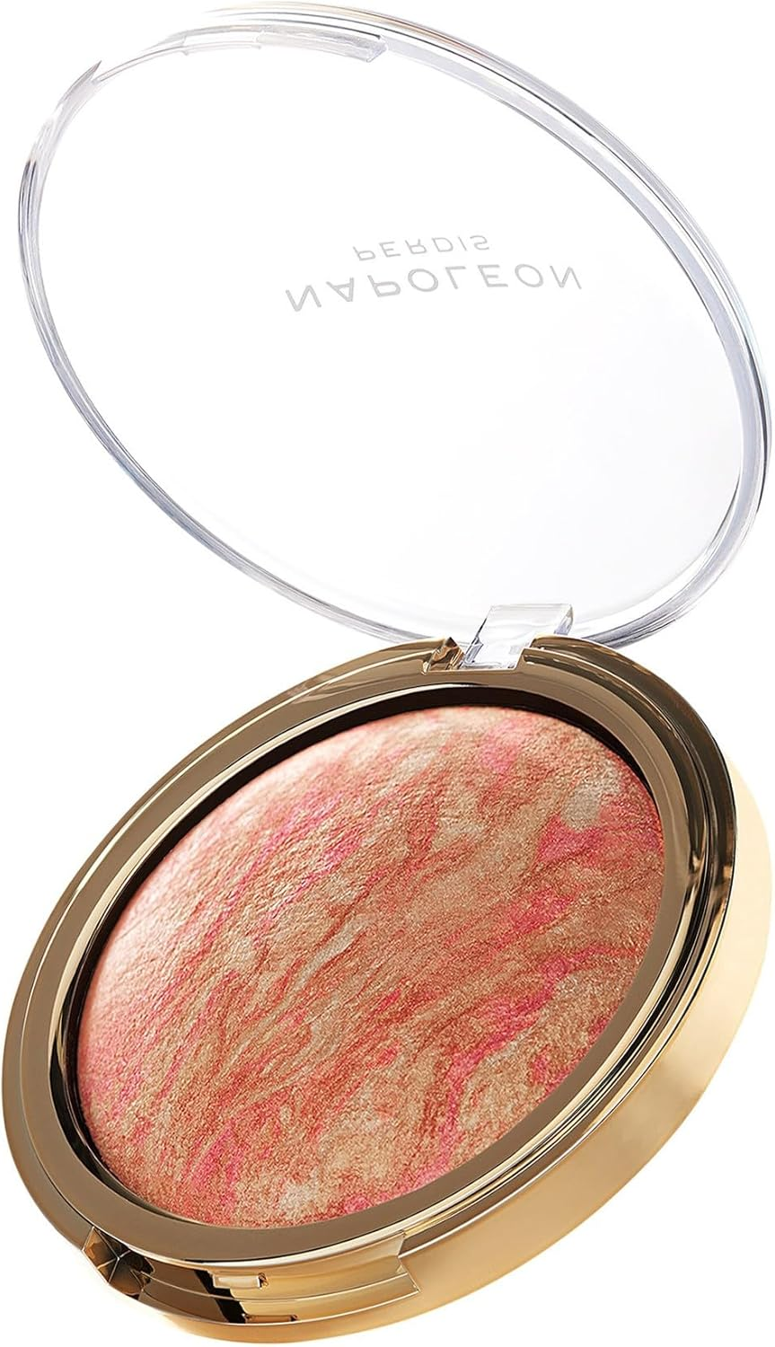 Peach Patrol Baked Highlighter & Blush Powder | Golden-Peach Glow for All Skin Tones | Luminous Finish | with Vitamin E & Jojoba Oil | Vegan + Paraben-Free | (8G)