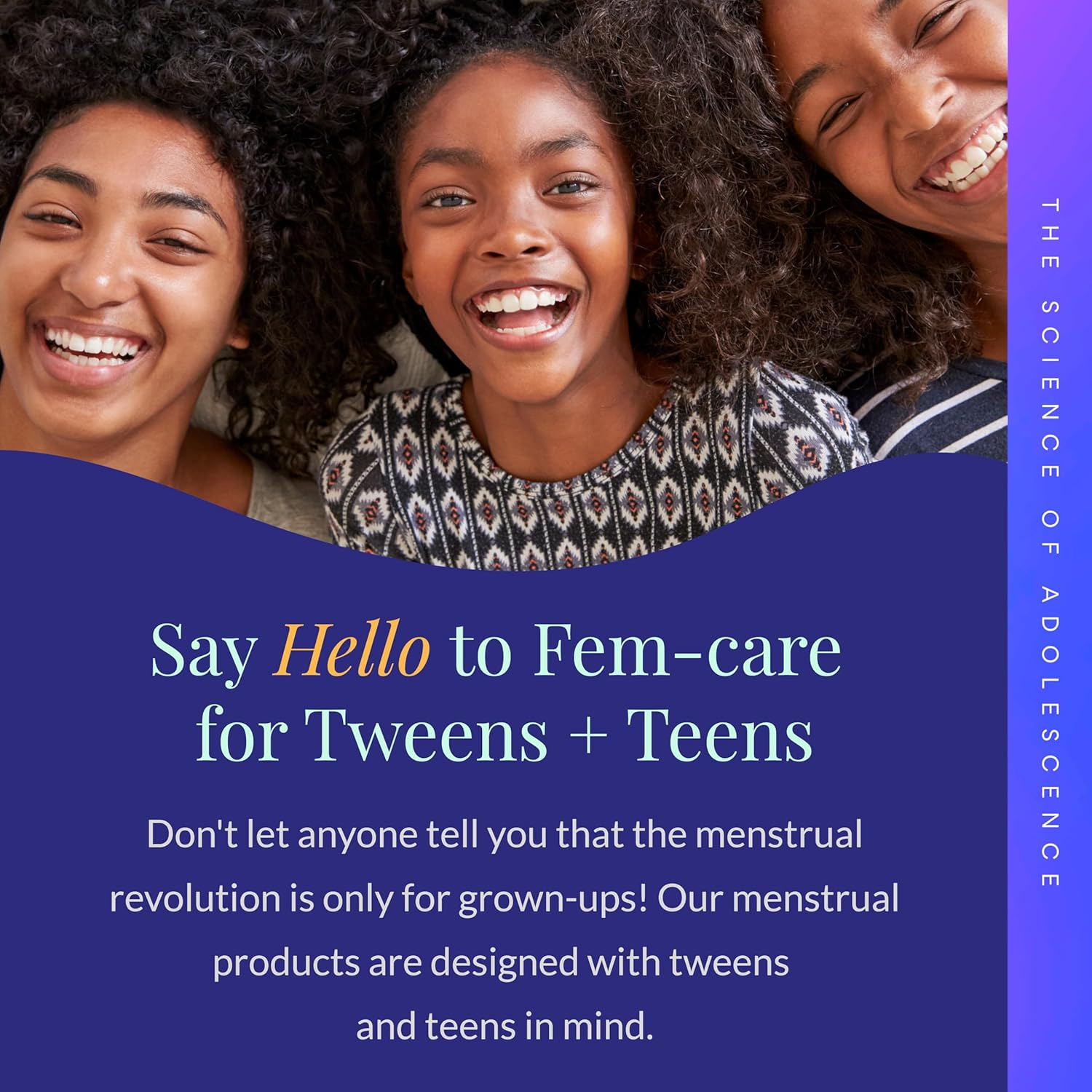 Happie Moon Tween Pads | Small 100% Cotton First Period Pads for Tweens and Teens | Ultra Thin Pads with Wings | Zero Chlorine, Bleach, Dyes and Fragrance | Teen Pads, 20 Count image number 5