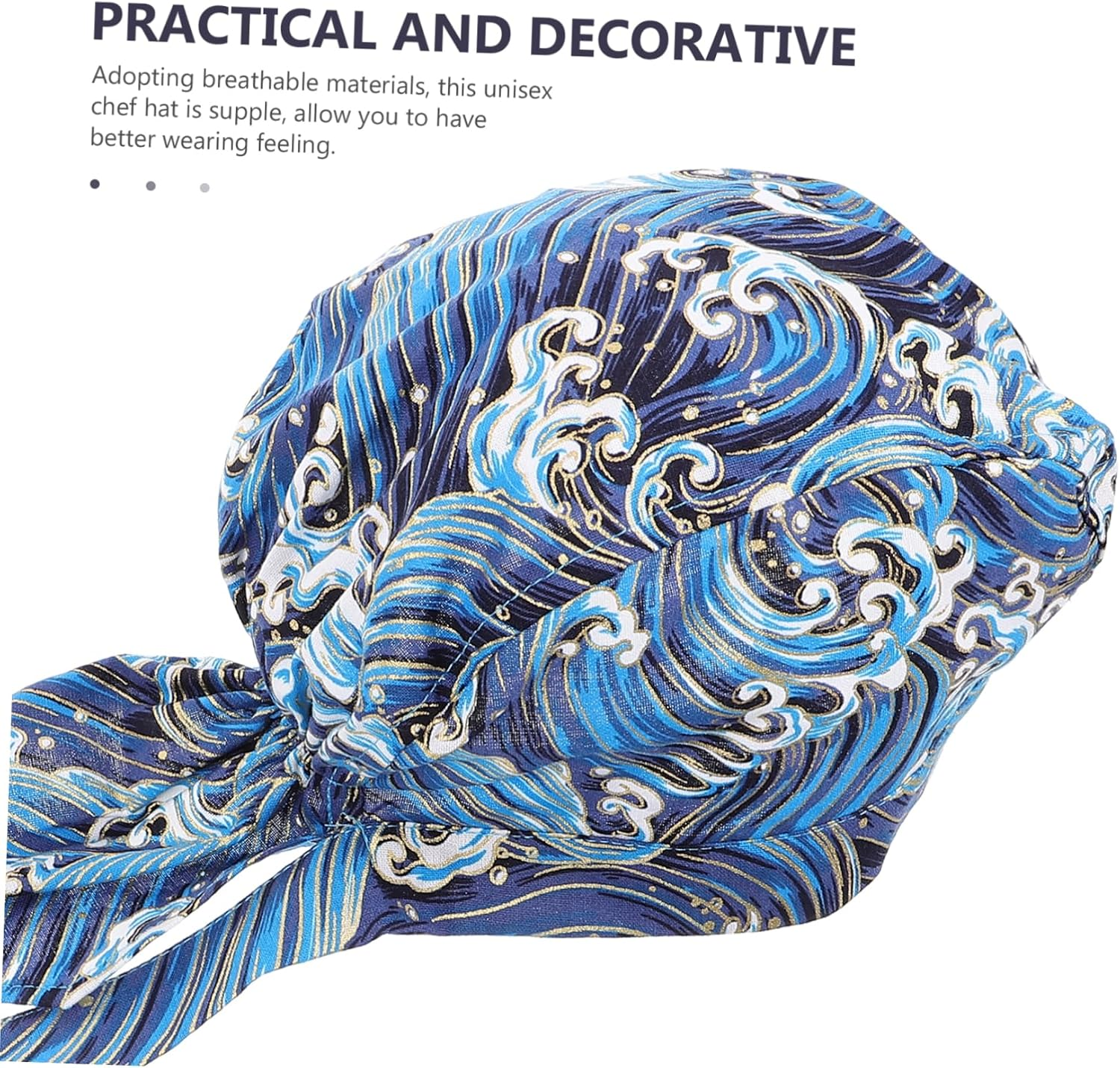 MERRYHAPY Kitchen Work Hat Chef Hat Breathable Fabric for Waiter Service for Restaurant for Kitchen Dining image number 3