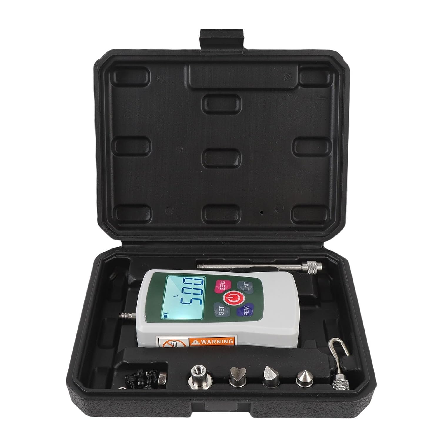 Jectse High Precision 100N Digital Force Meter Portable Push Pull Tester for Research Labs ABS Backlit Screen image number 2