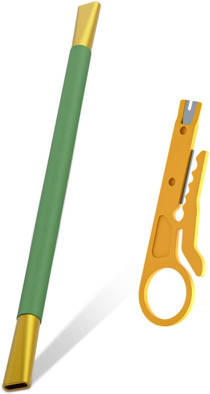 Network Cable Looser Mini Engineer Wire Stripper Wire Straightener Dual Twisted Wire Separators for CAT7/CAT6A/CAT6/CAT5 and Telephone Lines(Blue)