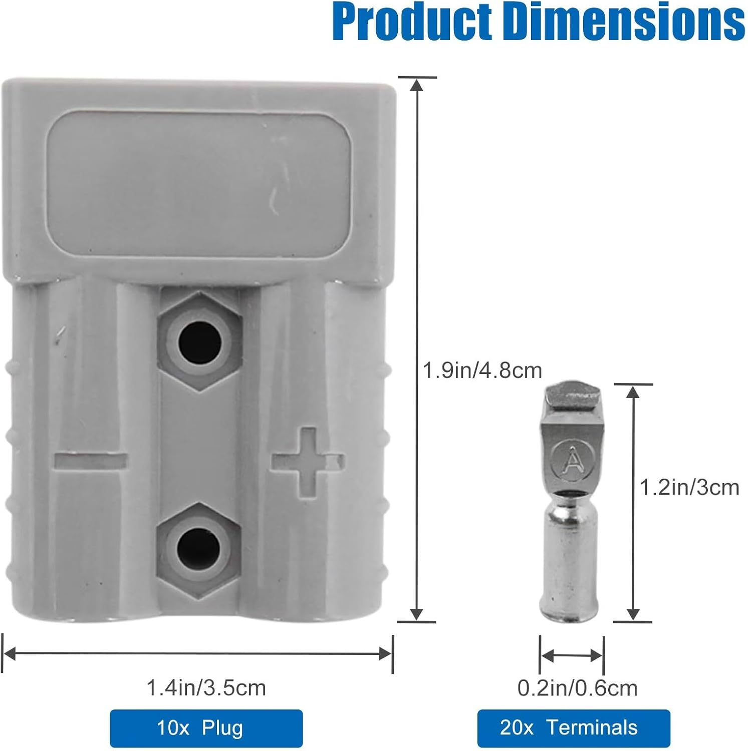 10X for Anderson Style Plug Connectors T Handle Dust Cap Cover 50AMP Battery image number 4