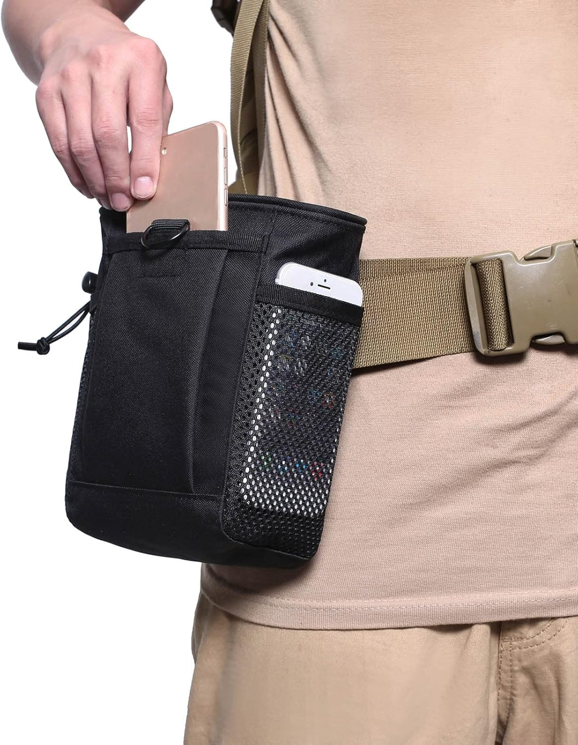 Dump Pouch Molle - Tactical Drawstring Magazine Pouch, Molle Ammo Bag, Adjustable Military Utility Belt Holster Molle Dump Bag