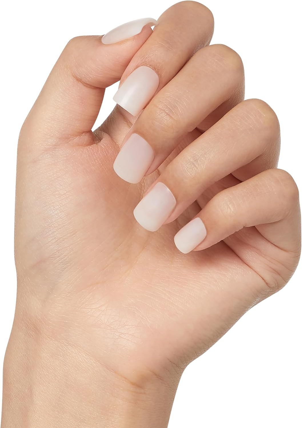 KISS Salon Acrylic Natural Collection, Brief Encounter, Real Short Length Square Fake Nails Includes 28 False Nails, Nail Glue, Nail File, and Manicure Stick image number 5