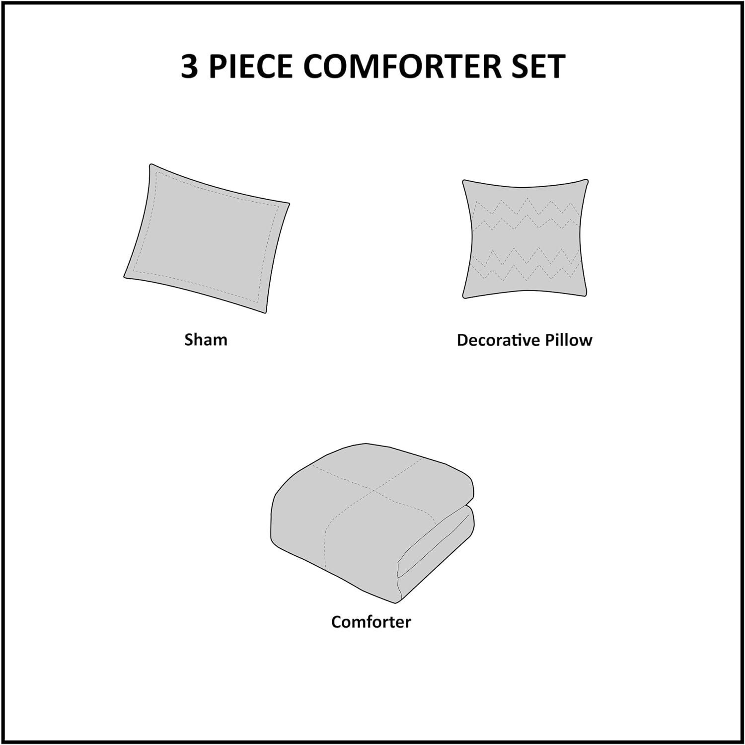 Comfort Spaces Zoe Comforter Set Printed Striped Floral Design with Faux Long Fur Decorative Pillow Bedding, Pink, Twin/Twinxl, 3 Piece image number 2