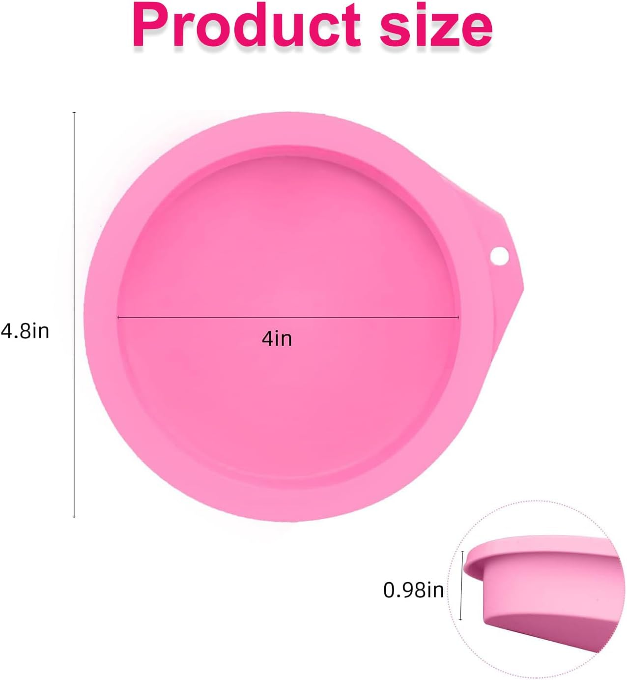 Roczential 6 Pack Air Fryer Egg Molds, Air Fryer Egg Molds Silicone, Air Fryer Bites Egg Molds for Muffin Lids, Toast, Non-Stick Air Fryer Accessories (Pink)