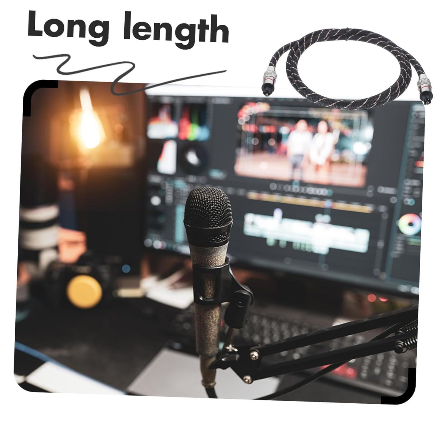 COHEALI Optical Audio Cable Digital Fiber Optic Cable for Tv Home Theater System Extension Cord for Audio Devices image number 1