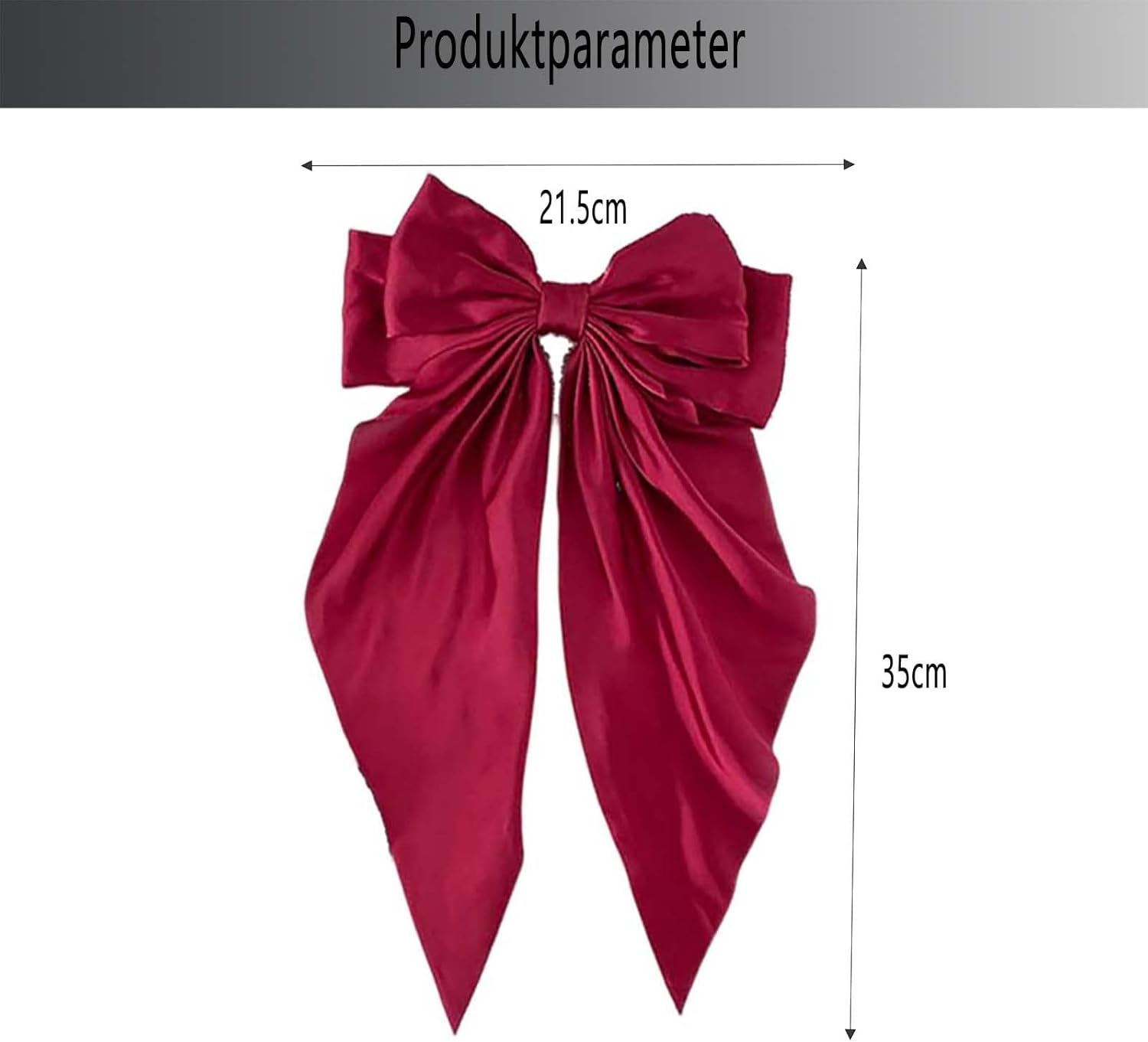 Dinghaole 4 Bow Hair Clips Women Hair Bow Crocodile Clip Hair Clip Satin Hair Bow (Red, Pink, Beige, Black)