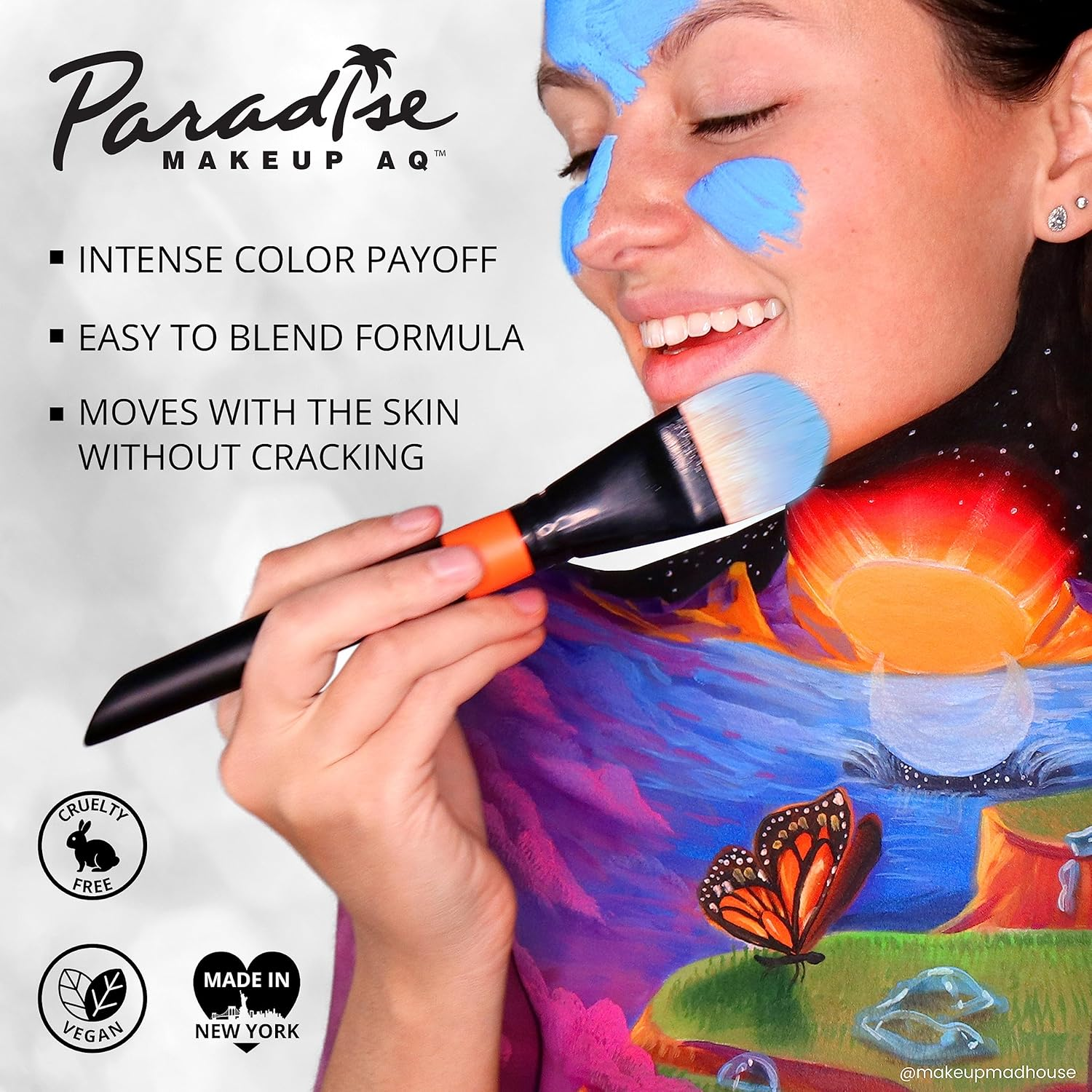 Mehron Makeup Paradise AQ Face & Body Paint 8 Color Palette (Basic) - Multicolored image number 6