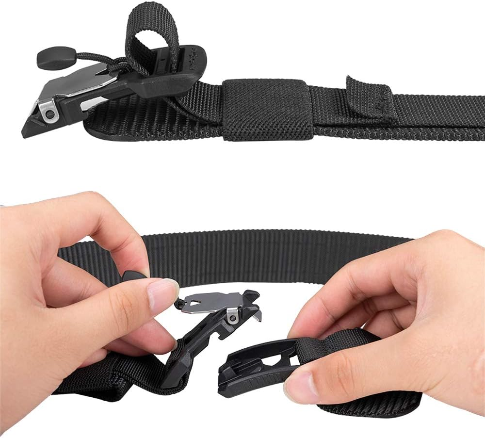 EXCELLENT ELITE SPANKER Tactical Webbing Belt for Men Modular Heavy Duty Belt Adjustable Nylon Loop Belt with Magnetic Quick-Release Metal Buckle image number 3