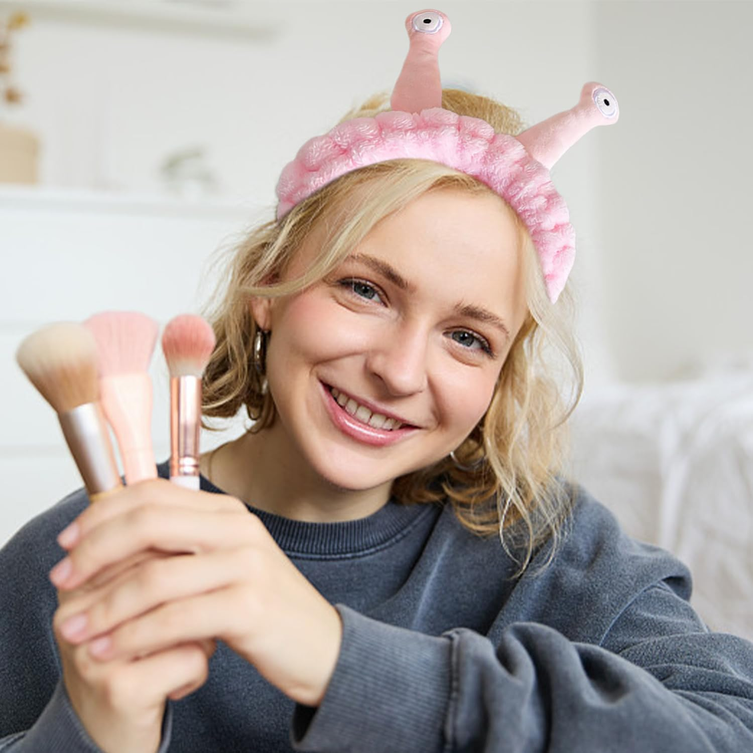 1-Piece Snail Element Headband, 2-Piece Wrist Strap, Creative Styling Headband, Face Wash Headband, Elastic Headband, Cartoon Hair Band image number 4