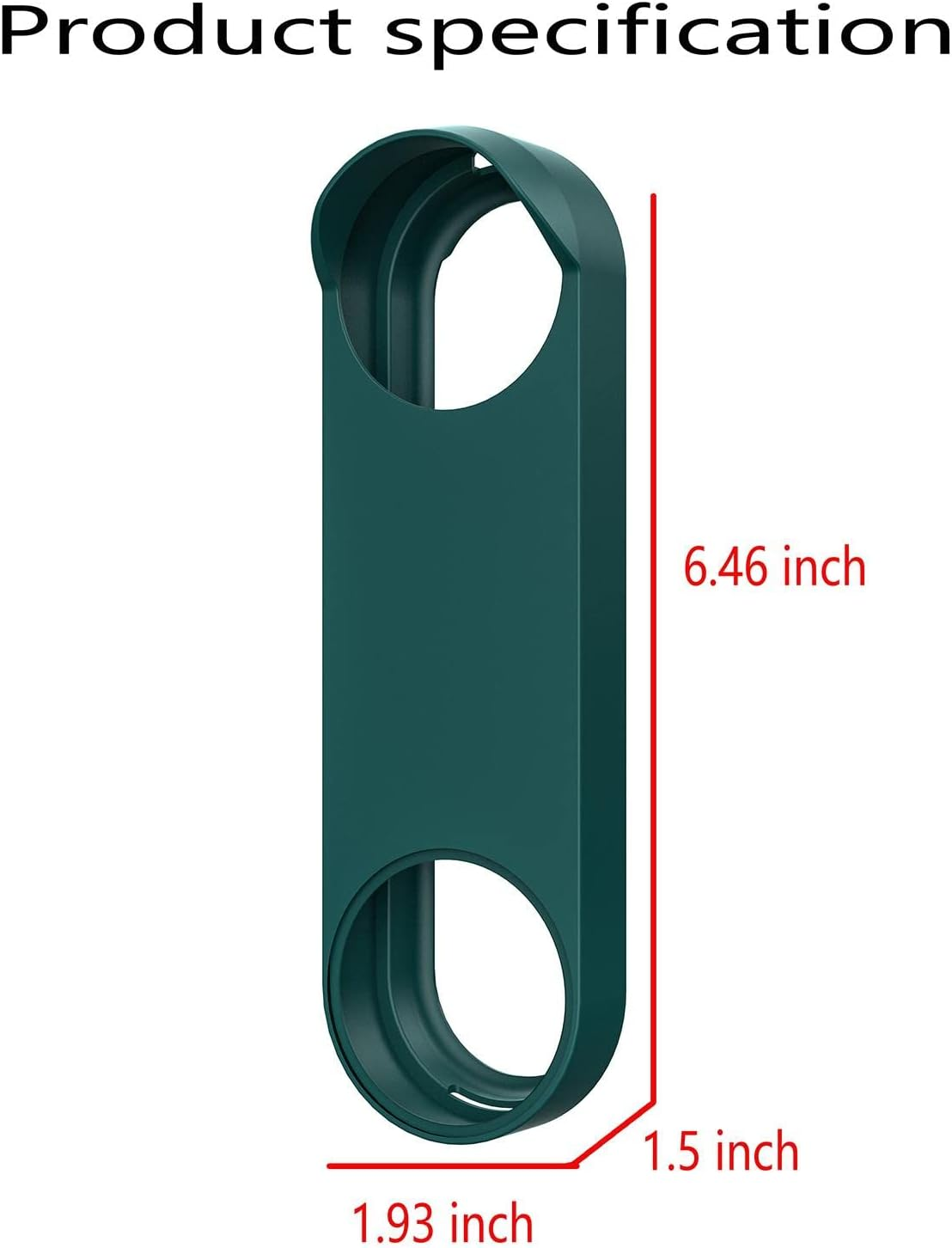 Silicone Protective Case Compatible for Doorbell, Waterproof Protective Silicone Doorbell Skin Case, Professional Accessories Designed for Google_Smart Doorbell - Black image number 4