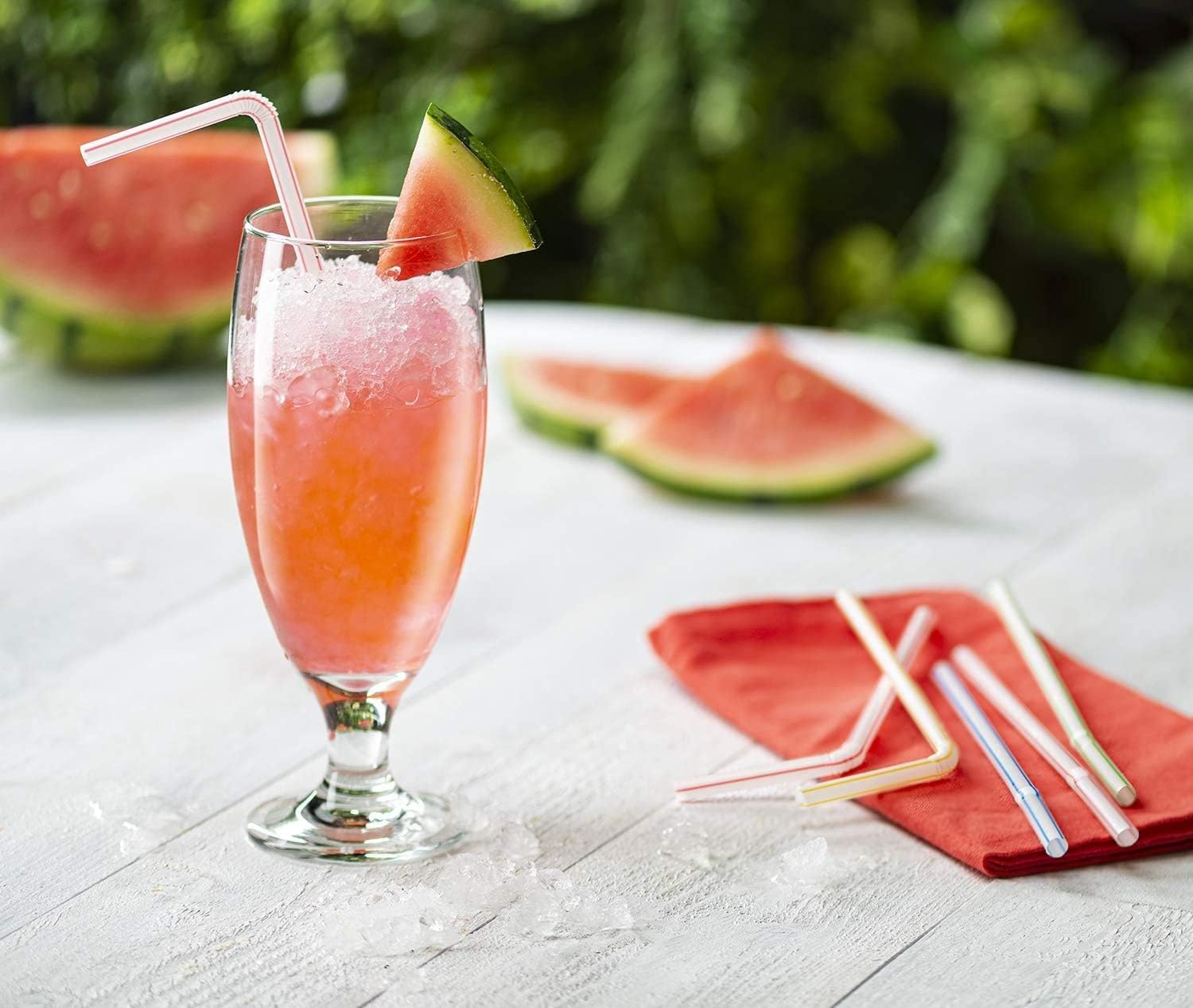 600 Pcs Reusable Straws, 20Cm Long, Multiple Colors Straws,Stripes Multiple Colors Straws,Suitable for Party, Various Drinks, Juice, Milk, Tea