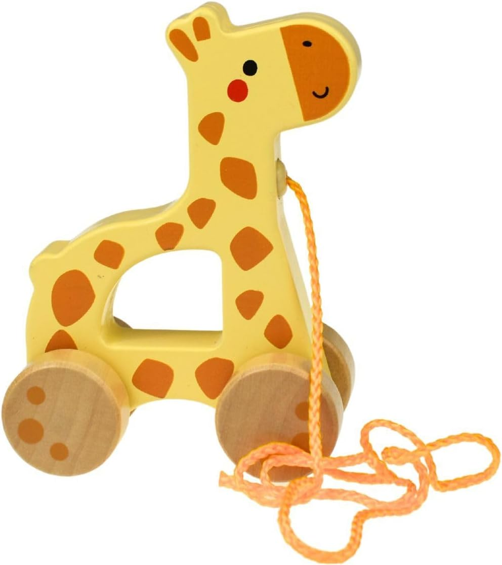 Tooky Toy My Forest Friends Pull along - Giraffe - Woodland-Themed Wooden Pull Toy image number 1