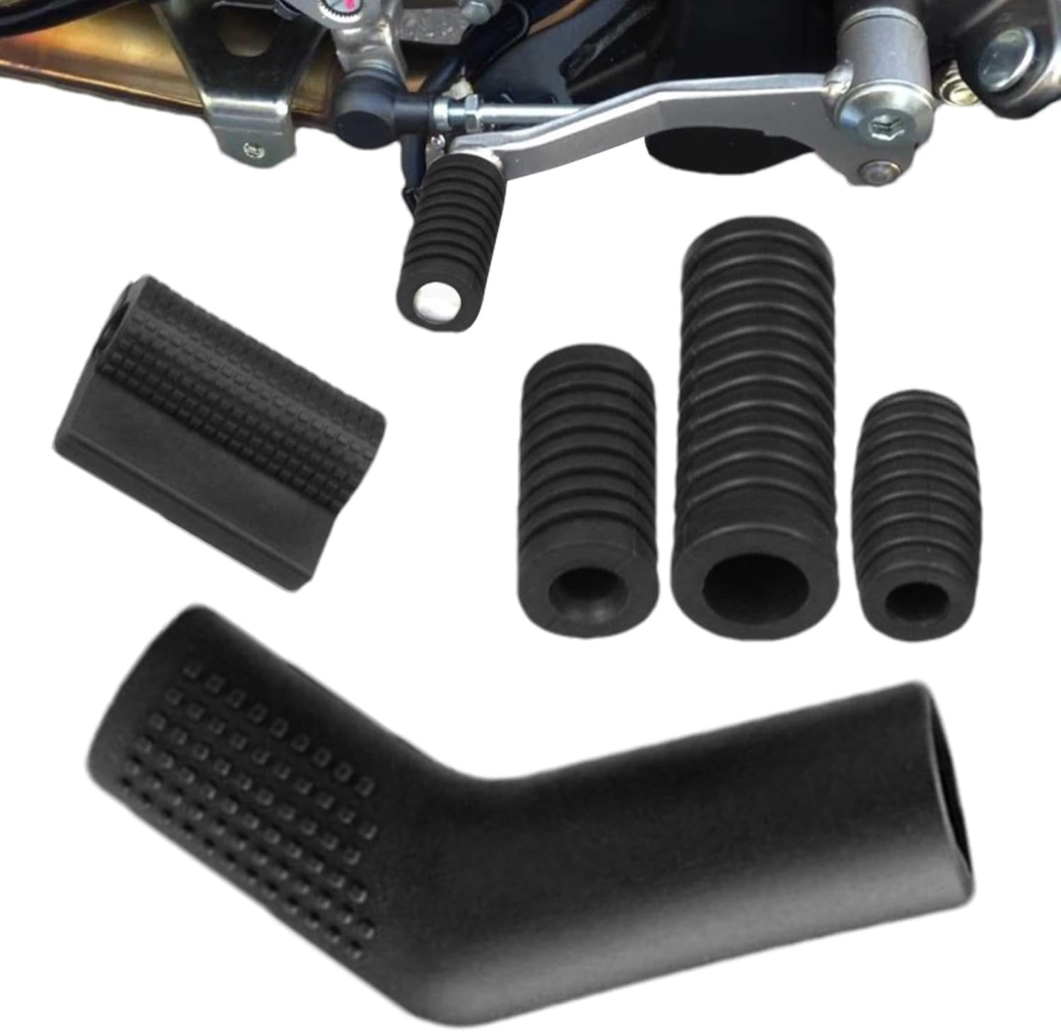 Motorcycle Shift Lever Sleeve - 5X anti Slip Rubber Pedal Cover - Shift Lever Sock Multifunctional Protective Flexible Shifter Shoe Protection for Dirt Bikes Atvs image number 1