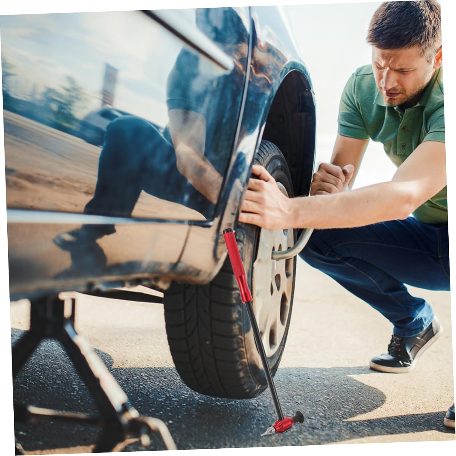 GETAJGHSD Automotive Dent Removal Kit Car Repair Hammer for Auto Body Dent Puller Tool Remover Kit Removal Hammer image number 1