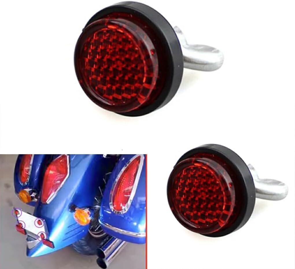 4X 4PCS Mini Reflector Tag Bo-Lt Screws for Motorcycle License Plate Frame Decorative License Plate Reflector Plate image number 5