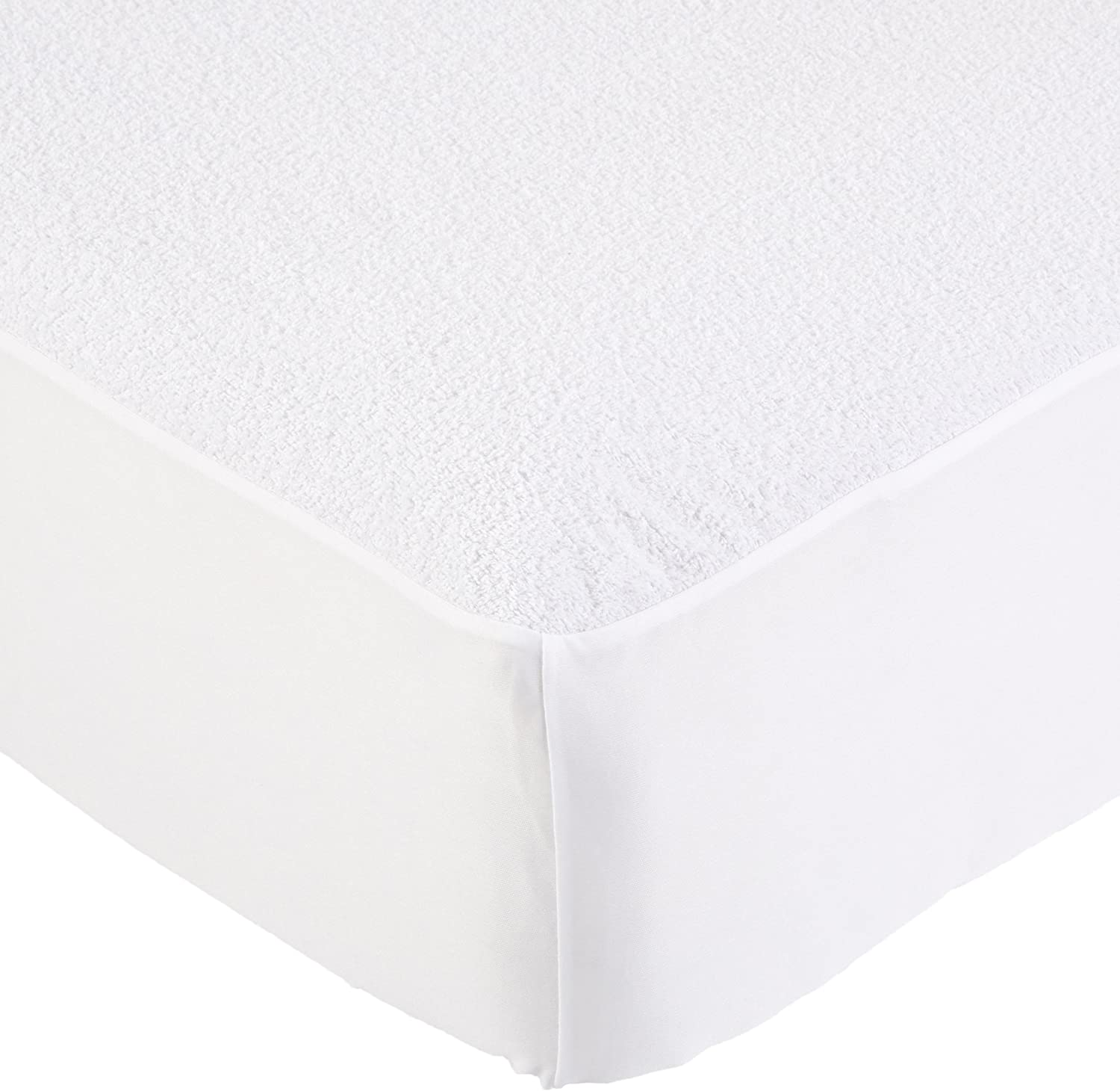 Amazon Basics Hypoallergenic Waterproof Fitted Mattress Protector Cover - Twin image number 2