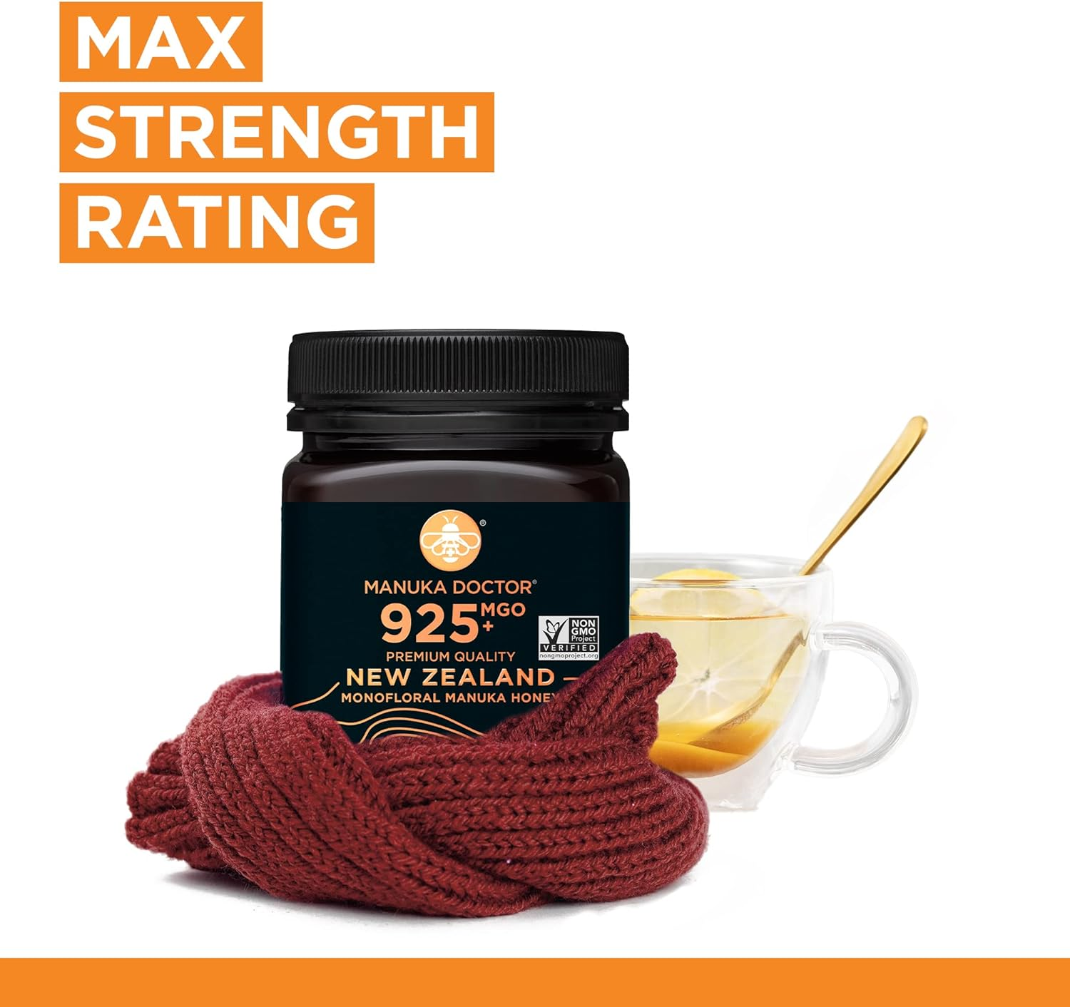 MANUKA DOCTOR - MGO 925+ Manuka Honey Monofloral, 100% Pure New Zealand Honey. Certified. Guaranteed. RAW. Non-Gmo (250G)