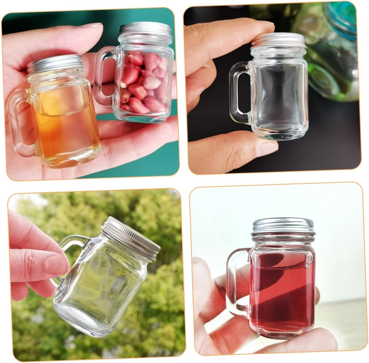 16Pcs Mini 60Ml Glass Perfume Bottle Set Essential Oil Container Empty Bottles Refillable Travel Size image number 6