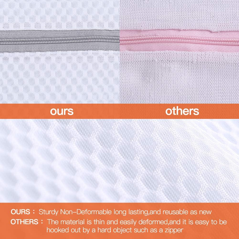 Kimmama Laundry Bags Mesh Wash Bag, Lingerie Bags for Washing Delicates, Net Washer Sack with Zipper, Dryer Pouch for Cleaning and Drying Cloths, Garment, Sweater, Bra, Pant, Sock, Toys, Bedcover image number 7