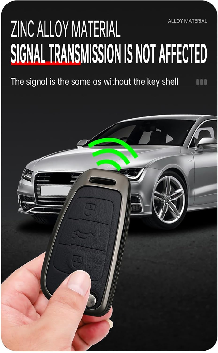 Flip Key Case Folding Key Fob Holder Fit for Audi A1 A3 A4 B8 A5 A6 C7 A8 D4 Q5 Q7 SQ5 S4 B8 S5 S6 C7 S7 S8 Remote Key Cover Metal Keychain Keyring Accessories 3 Buttons C Red image number 3