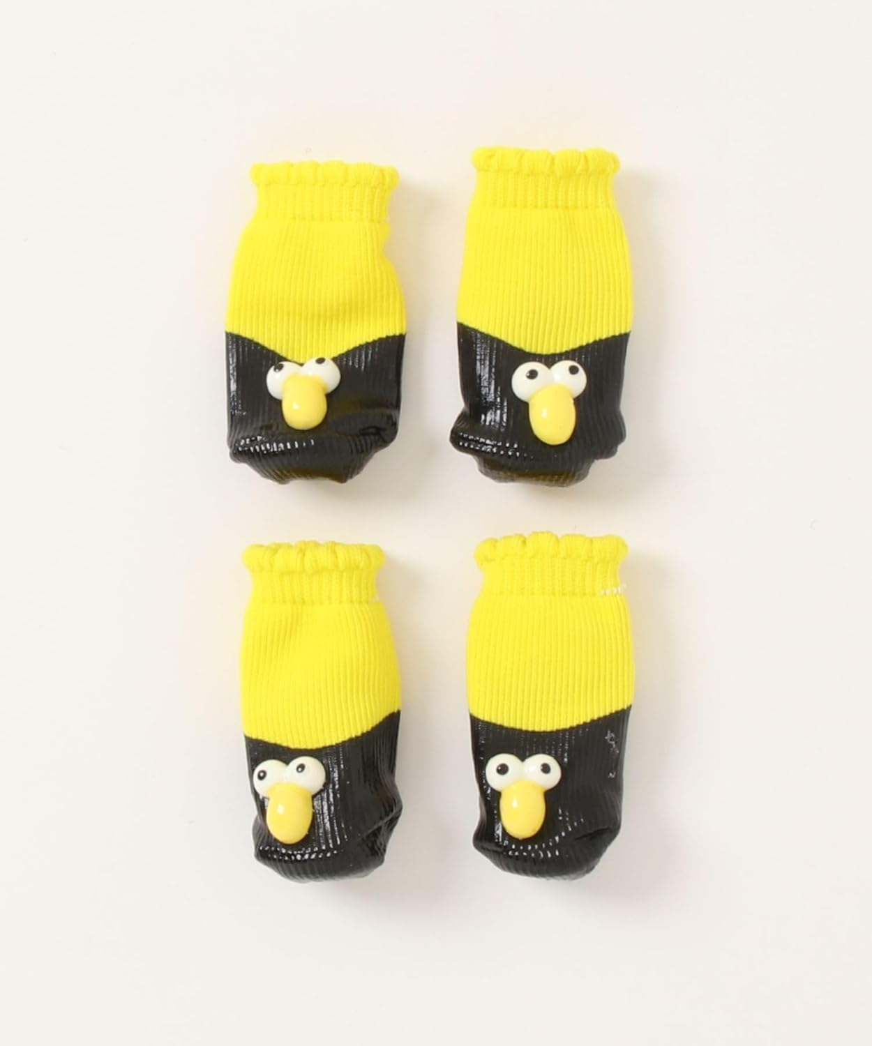 Dog Shoes, Dog Socks, Shoes, Anti-Slip, Small Dogs, Medium Dogs, Cute, Stylish, Pet Shoes, Socks Shoes, Scratch Resistant, Set of 4, Cute Dog Socks Shoes (Yellow, M) image number 3