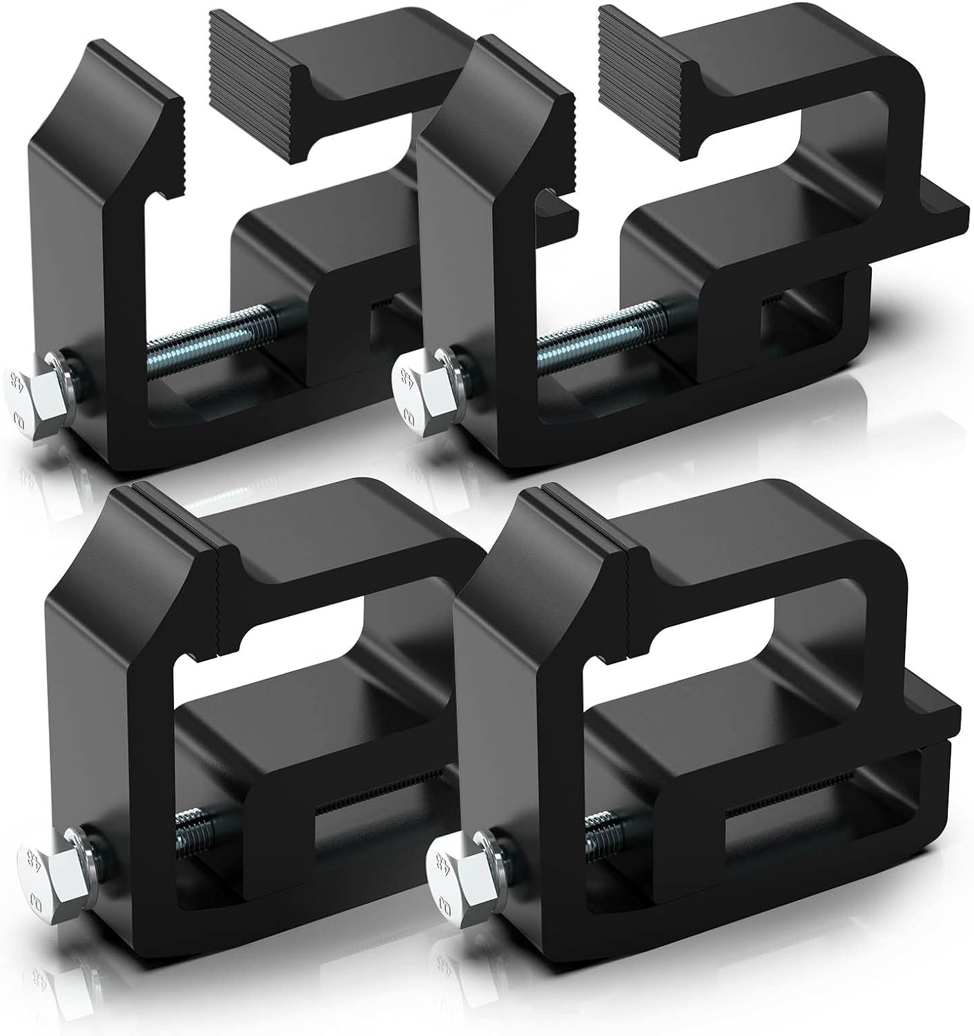 Ovsor Truck Topper Mounting Clamps - 4 Pack for Chevy Silverado Sierra 1500 2500 3500, Dodge Dakota Ram 1500 2500 3500, F150 F250 (4, Black) image number 3