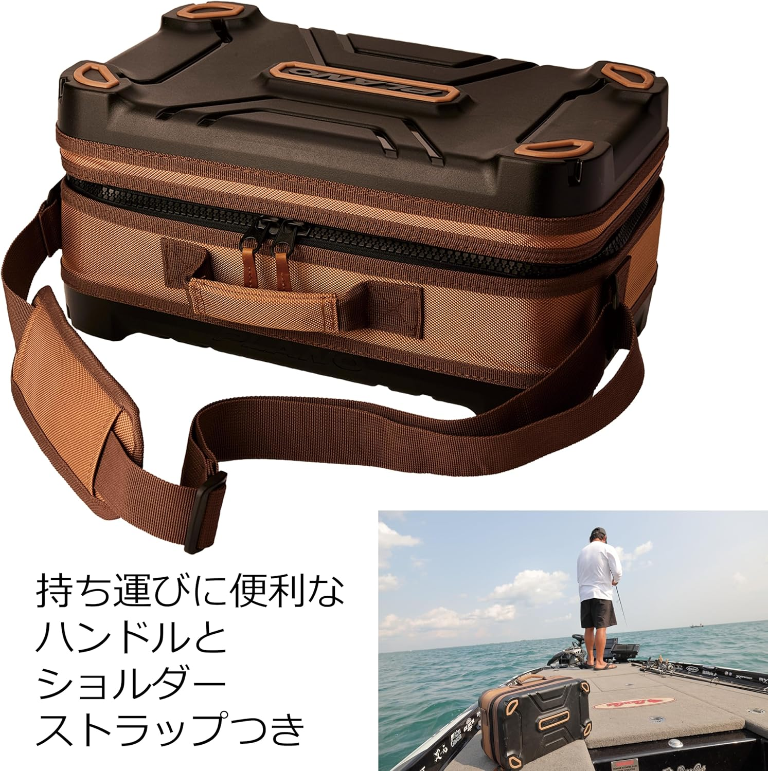 Plano Molding Guide Series Reel Locker | Revolutionary Molded Top and Bottom for Extra Rigidity to Keep Expensive Reels Protected, Brown/Black, One Size image number 5