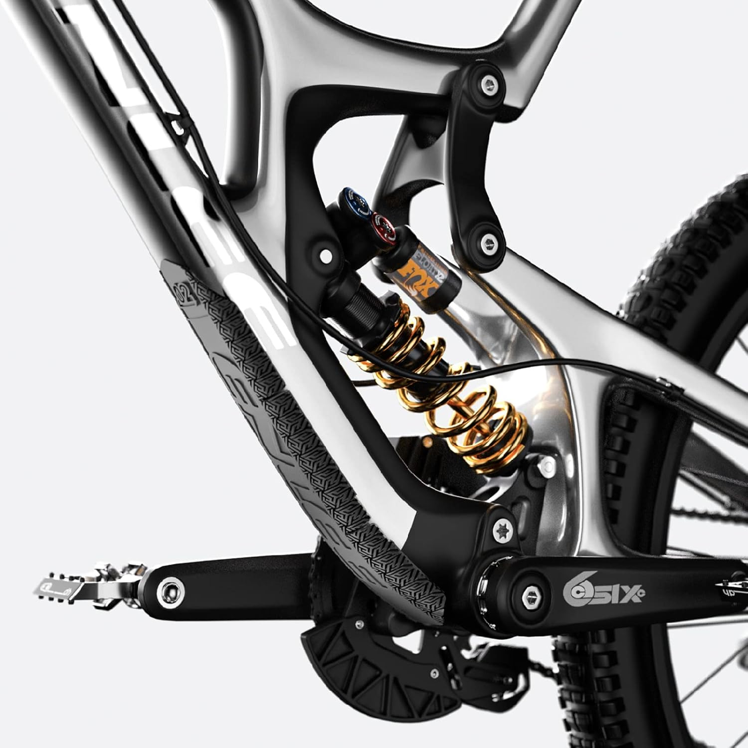 ENLEE Mountain Bike down Tube Frame Protector, 3M MTB Bicycle Frame Guard - Protect the Bike from Collision and Scratch