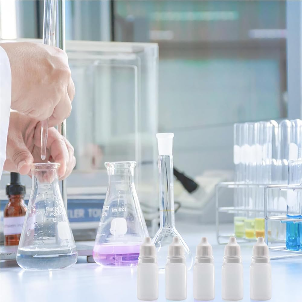 Lymizhuo 18Pcs 10Ml/0.34Oz Plastic Dropper Bottles with Labels &ndash; Portable Squeeze Bottles for Essential Oils, Liquids & Travel image number 2