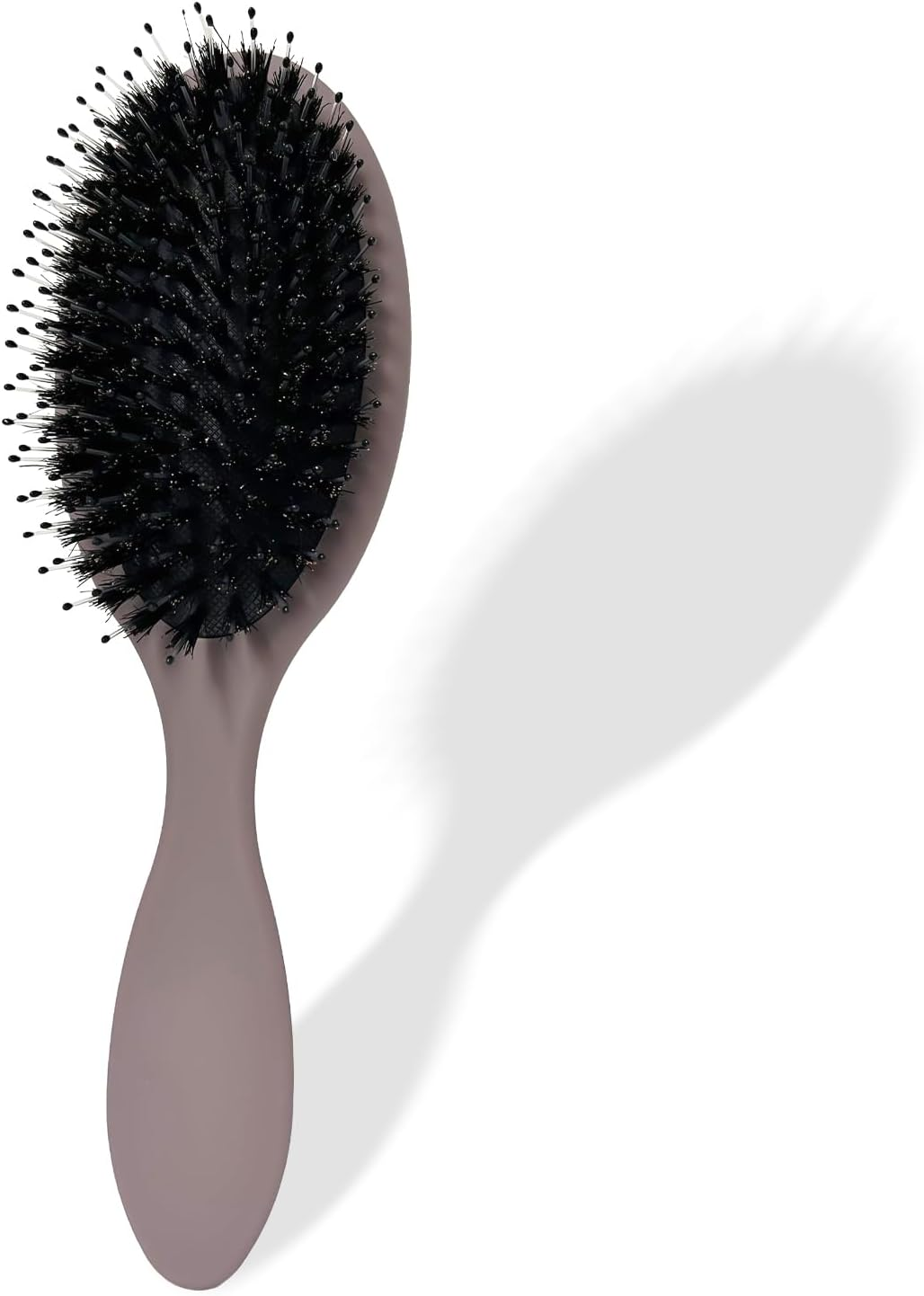 INSPUTOL Boar Bristle Hair Brush, Paddle Brush with Natural Bristles for Women, Portable Detangling Comb for Smooth Styling (Mauve Purple) image number 1