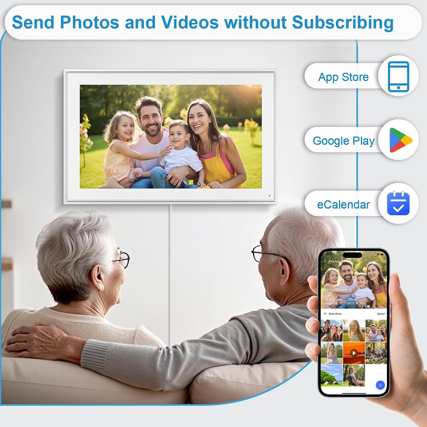 15.6 Inch Digital Calendar Planner,Smart Calendar, Digital Photo Frame,1080P HD Touchscreen Electronic Wall Calendar Planner Family with Auto-Sync, Meal Planner, Chore Chart, Wall Mountable image number 3