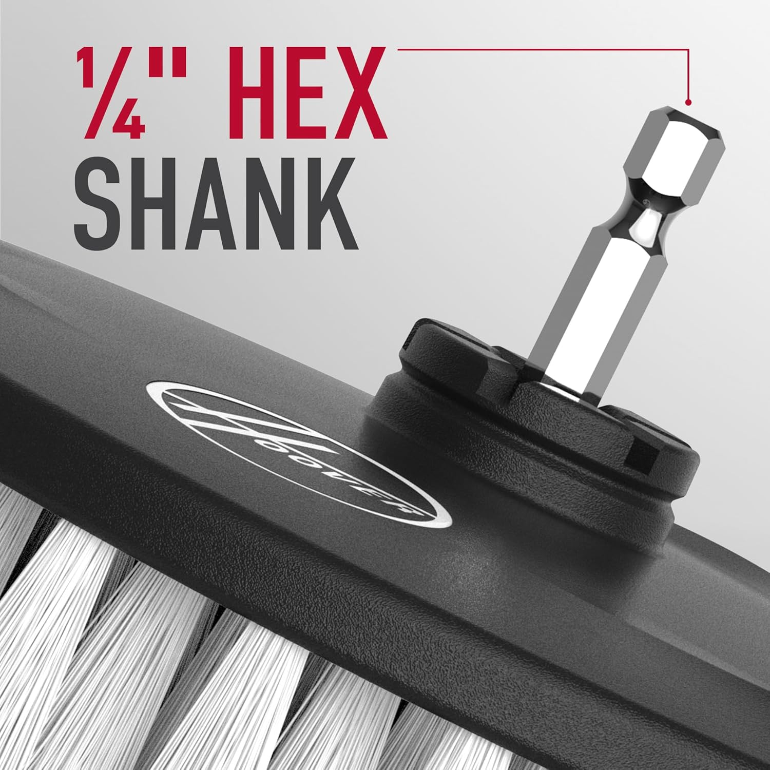 Hoover Soft Bristle Cleaning Brush, 6" Soft Bristle Brush, for Use on Delicate Surfaces, Gentle Whole Home Cleaning, Scrubber Brush Drill Attachment for Cleaning image number 6