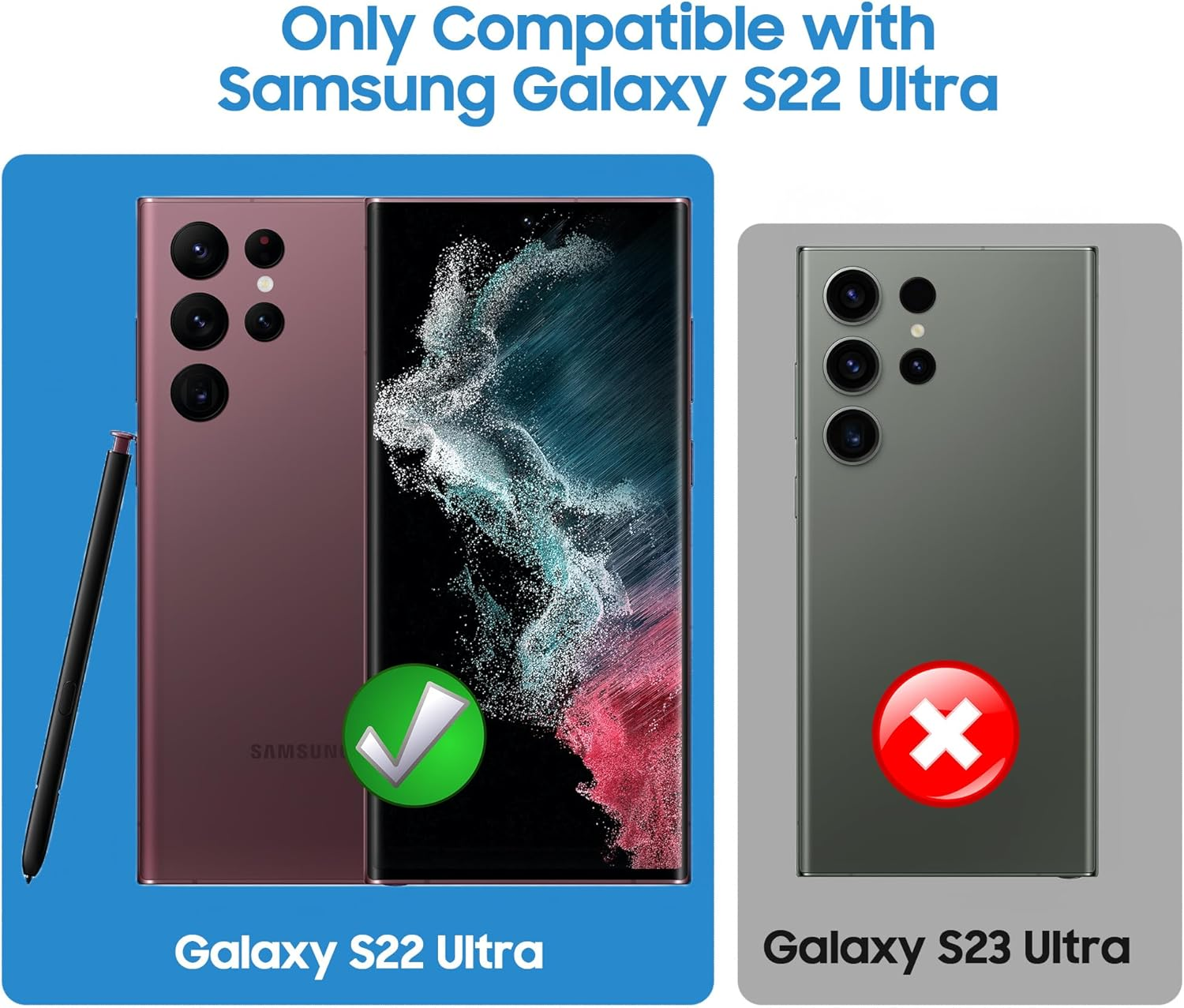 MAKAVO Matte for Samsung Galaxy S22 Ultra Case, Compatible with Magsafe, Slim Thin Magnetic Cover with Built-In Camera Lens Protector Shockproof Phone Shell (Burgundy) - Burgundy image number 2