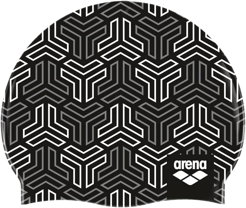 Arena Silicone Unisex Swim Cap for Women and Men, Prints and Solid Colors