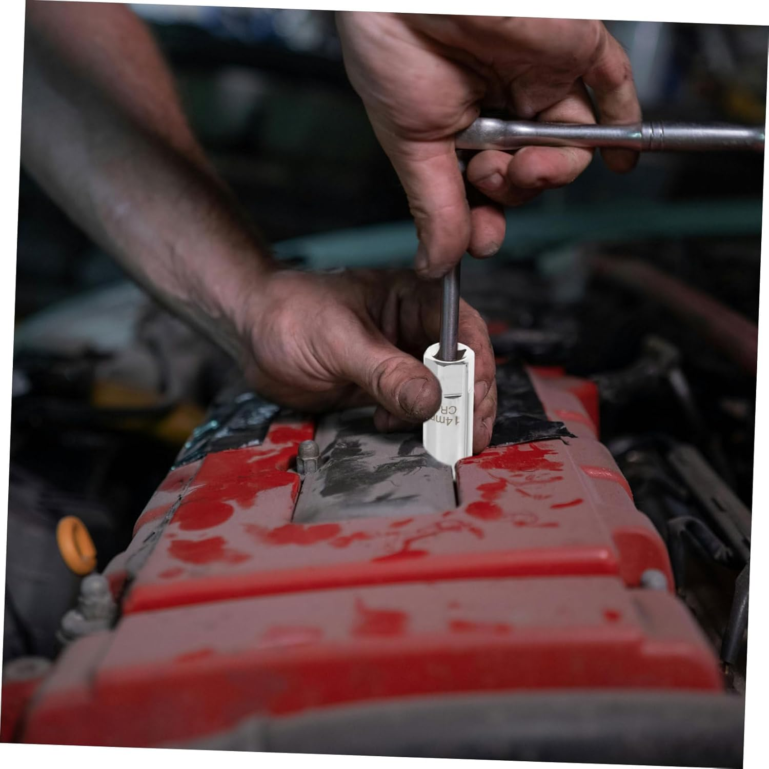 Mikinona 3/8 Spark Plug Socket Set 14Mm and 16Mm Magnetic Wrench Car Spark Plug Removal Tool Professional Automotive Repair Accessories for Mechanics and Diy Maintenance image number 4