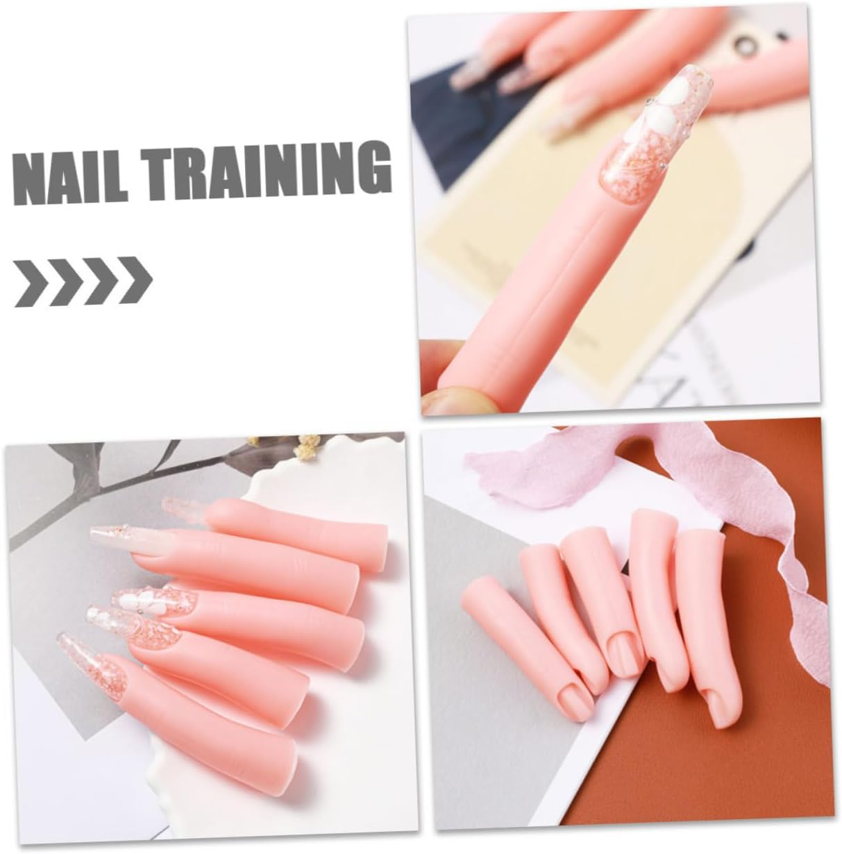 5Pcs Nail Tech Supplies Acrylic Nails Practice Fingers Fake Fingers Training Hand image number 4
