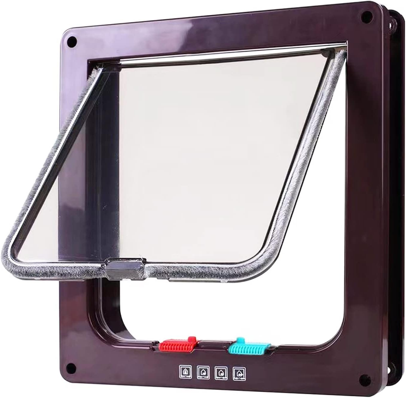 Tibeoyad Revolutionary Cat Flap, High-Quality 4-Way Magnetic Closure Pet Flap, Comfortable and Easy to Install Cat Door for Wall, Wooden Door, Upvc Interior Door, Brick Walls