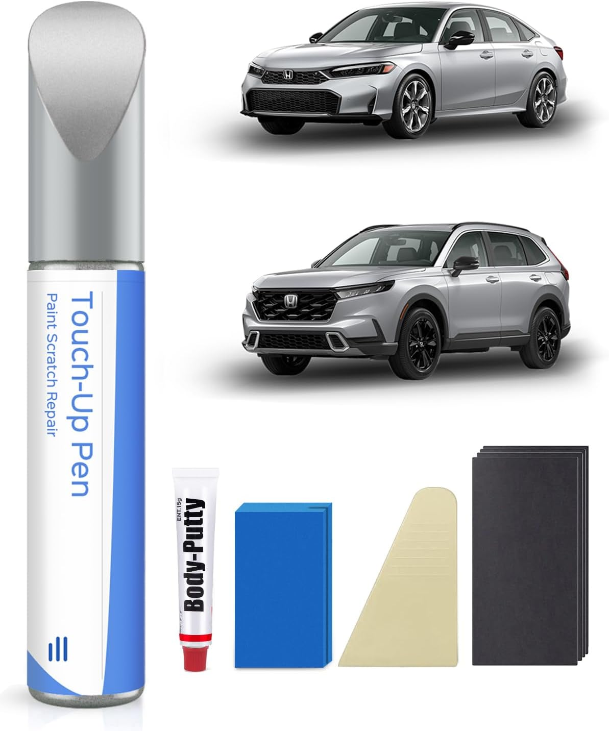 Modern Steel Metallic(Nh-797M) Touch up Paint Repair Kit Compatible with Honda - DIY Kit Exactly Matches Chips and Nicks