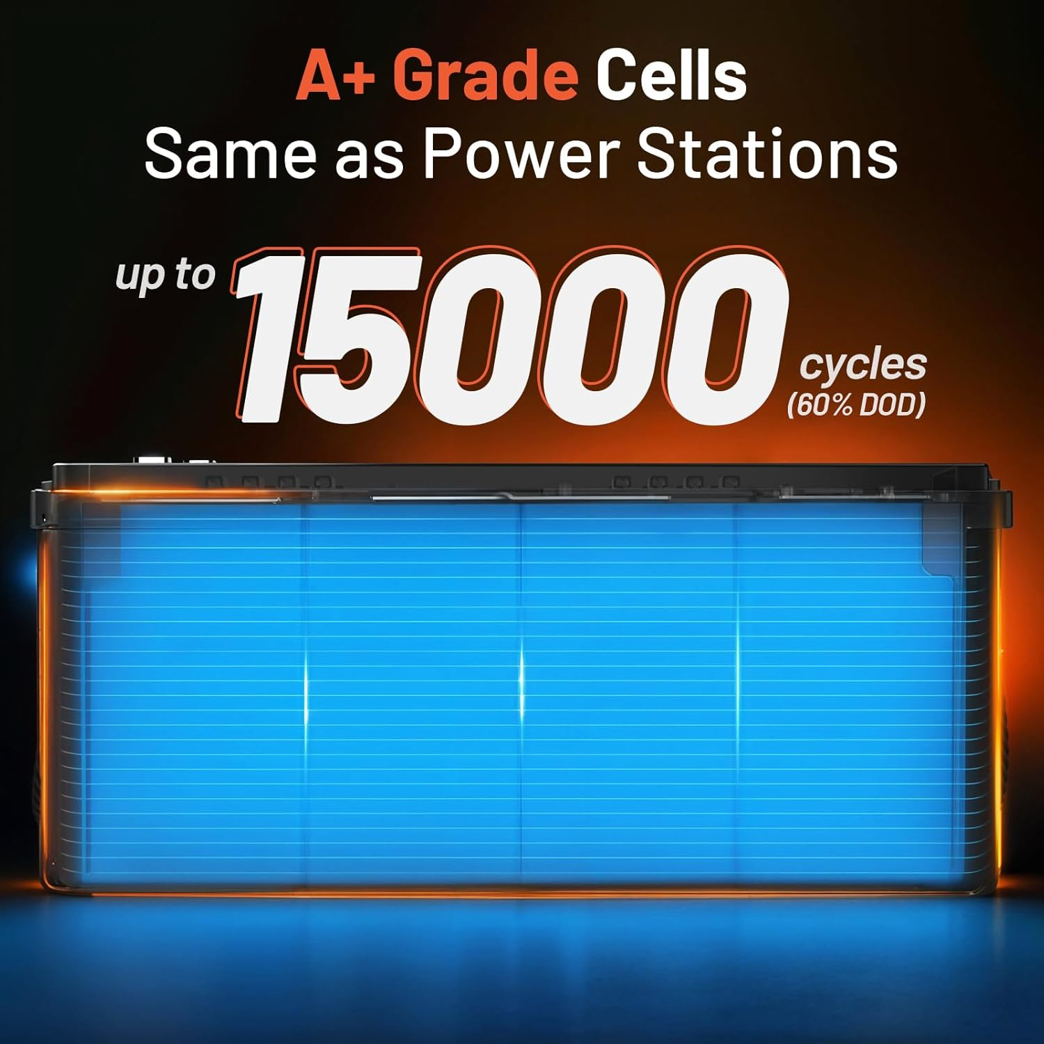 Humsienk 12V 300Ah Lifepo4 Lithium Battery, Built-In 200A BMS, EV A+ Rated Cells, Low Temperature Protection, up to 15,000 Cycles - Ideal for Rvs, Marine Vessels, Off-Grid Living image number 4