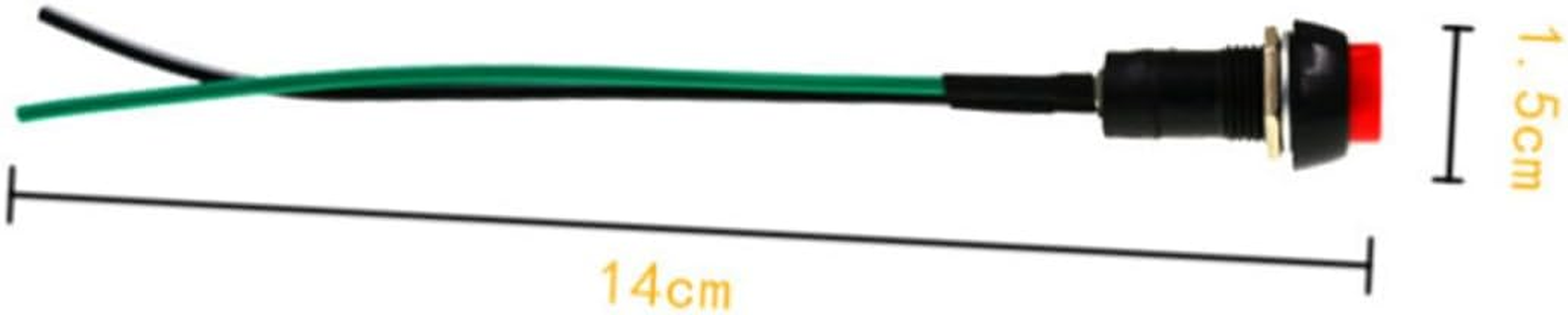 PLAFOPE 5Pcs Abs Metal Motorbike Self-Locking Switch Button round Flameout per Pack image number 2