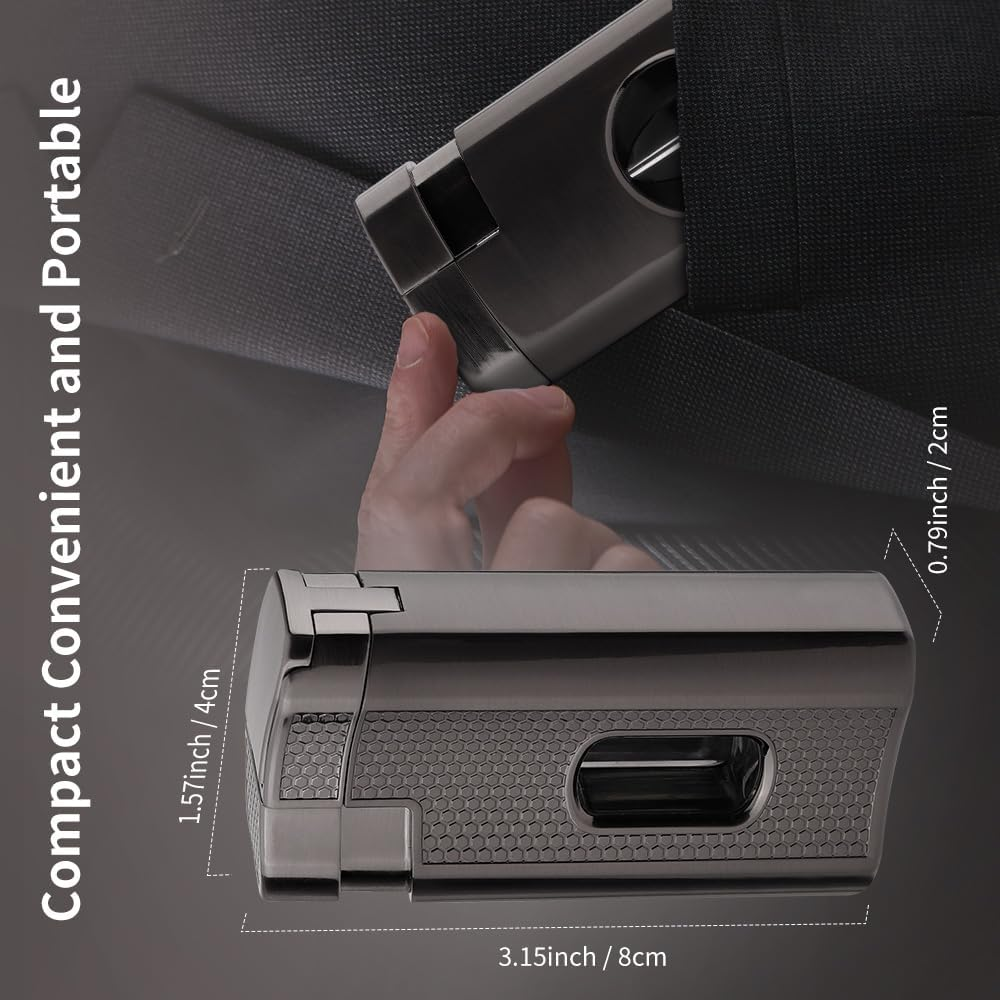 PIPITA Torch Lighter 3 Jet Flame Refillable Butane Gas Lighter with Punch Metal Pocket Lighter (Without Gas) (Dark Grey) image number 2