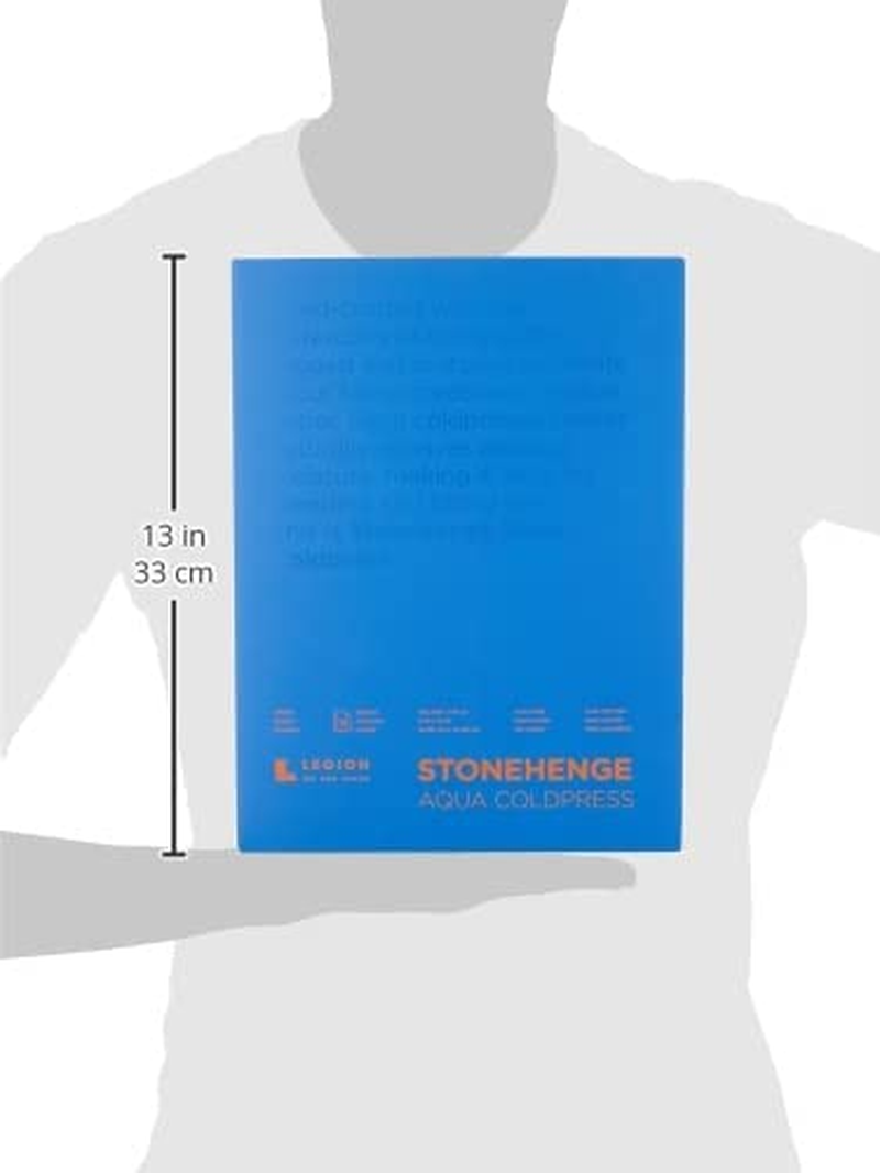 Legion Paper Stonehenge Aqua Watercolour Block 300Gsm Cold Press, Blue 9 X 12 Inch image number 2