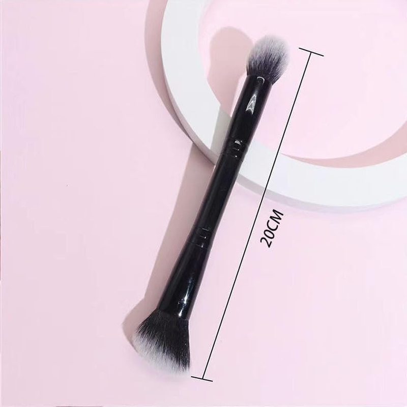 3 Pieces Professional Makeup Brush Set, Dual-Ended Cream and Powder Brushes, 2 in 1 Dual-Ended Foundation Brush Multi-Functional Portable Beauty Brushes for Girls Women, Multi-Functional image number 2