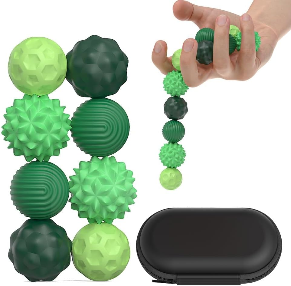 Magnetic Sensory Fidget Ball Toy, Attracting Stress Ball with Silicone Shell for Adults and Teens, Peace of Hands and Anxiety Mind, Fun Stress Free Magnet Balls. (Black)